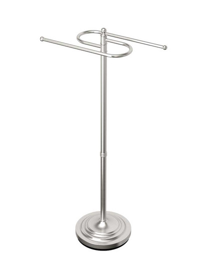 38 inch S-Shaped Towel Stand in Satin Nickel.